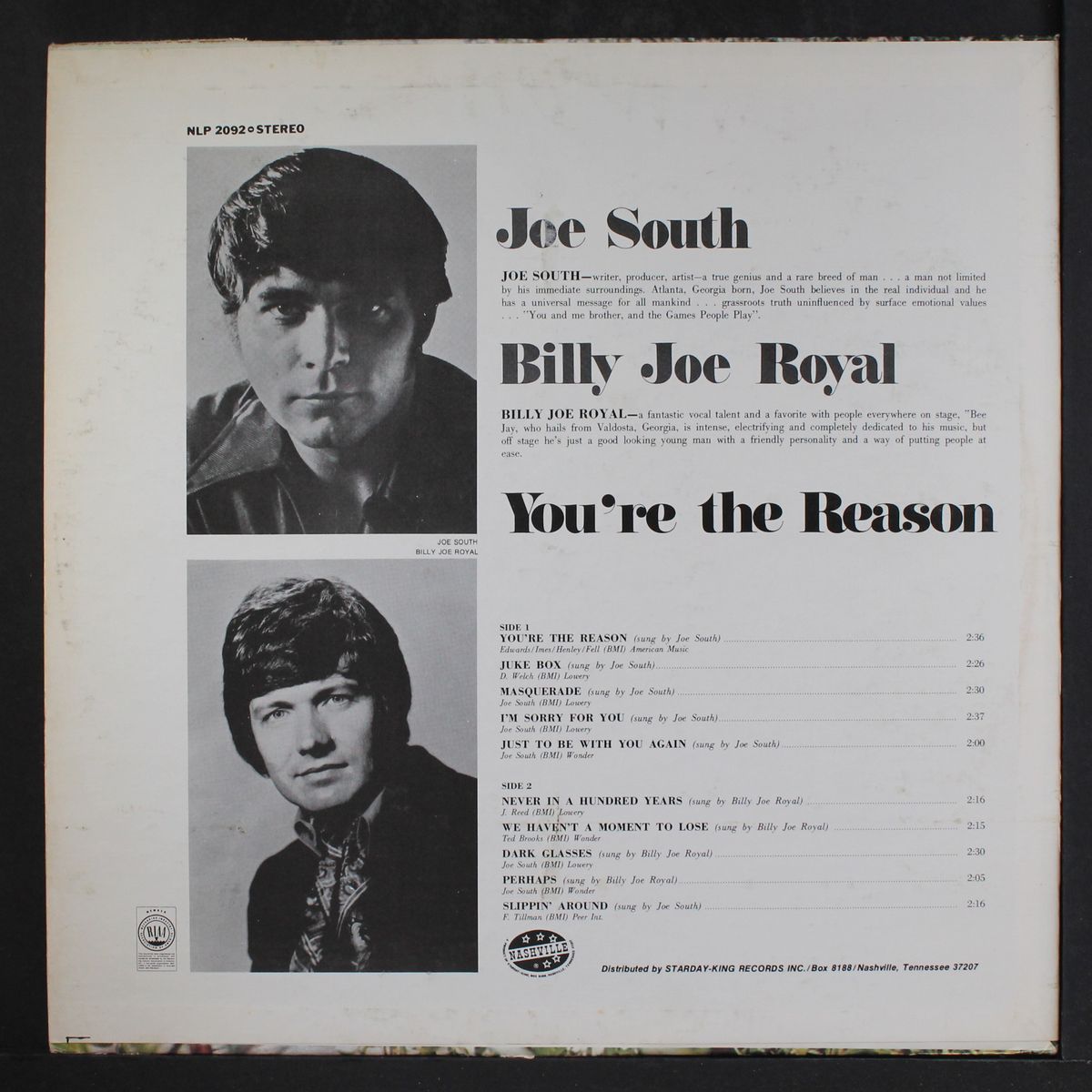 you're the reason by JOE SOUTH & BILLY JOE ROYAL