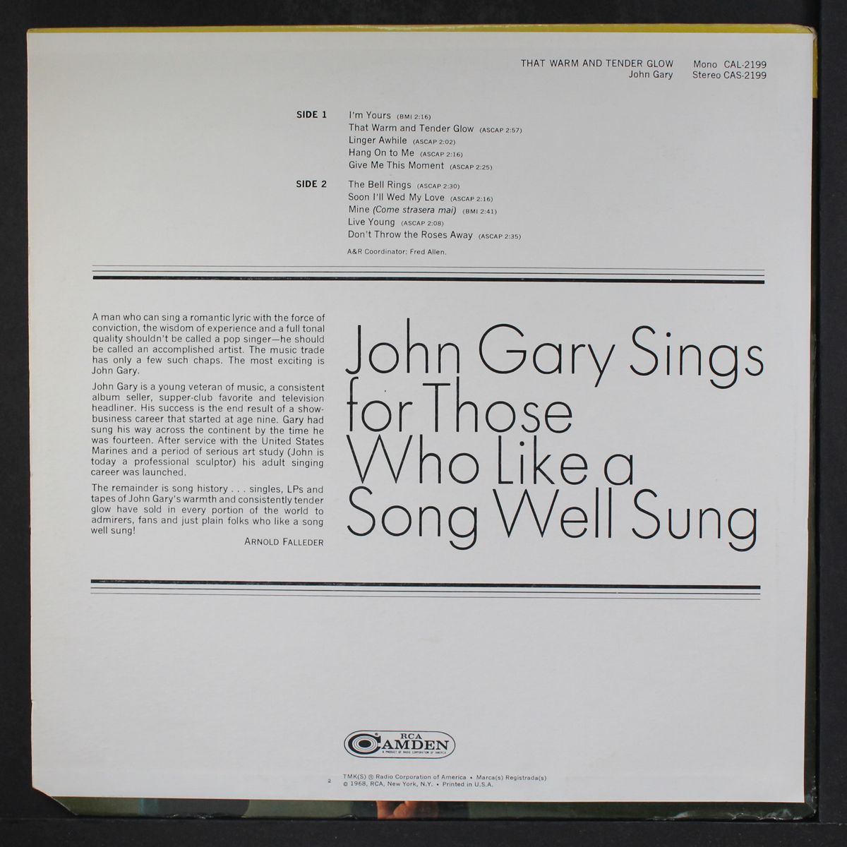 that warm & tender glow by JOHN GARY