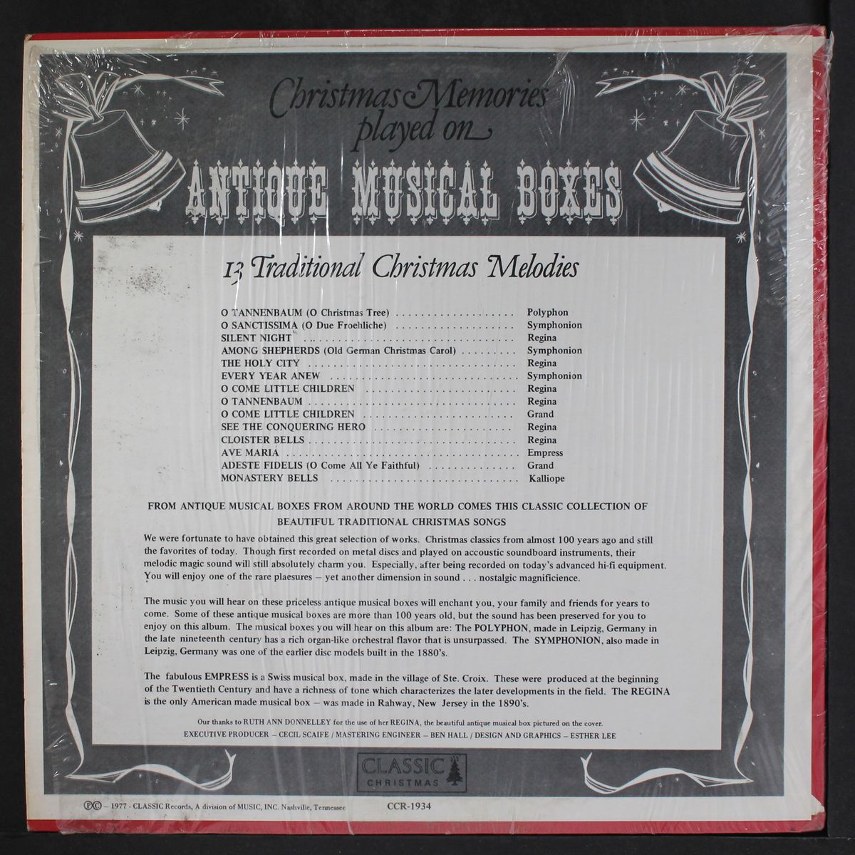 christmas memories played on antique musical boxes by VARIOUS