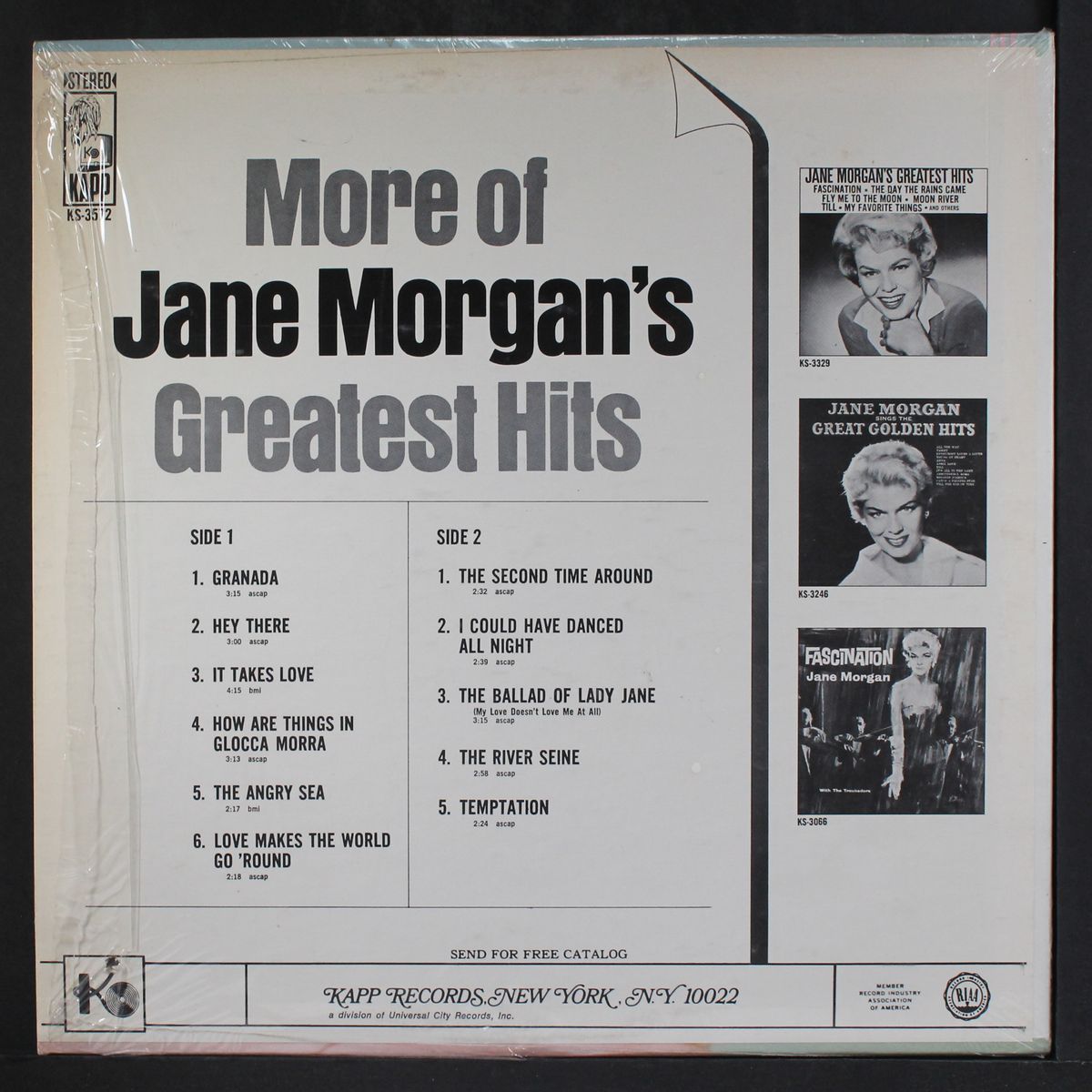 more greatest hits by JANE MORGAN