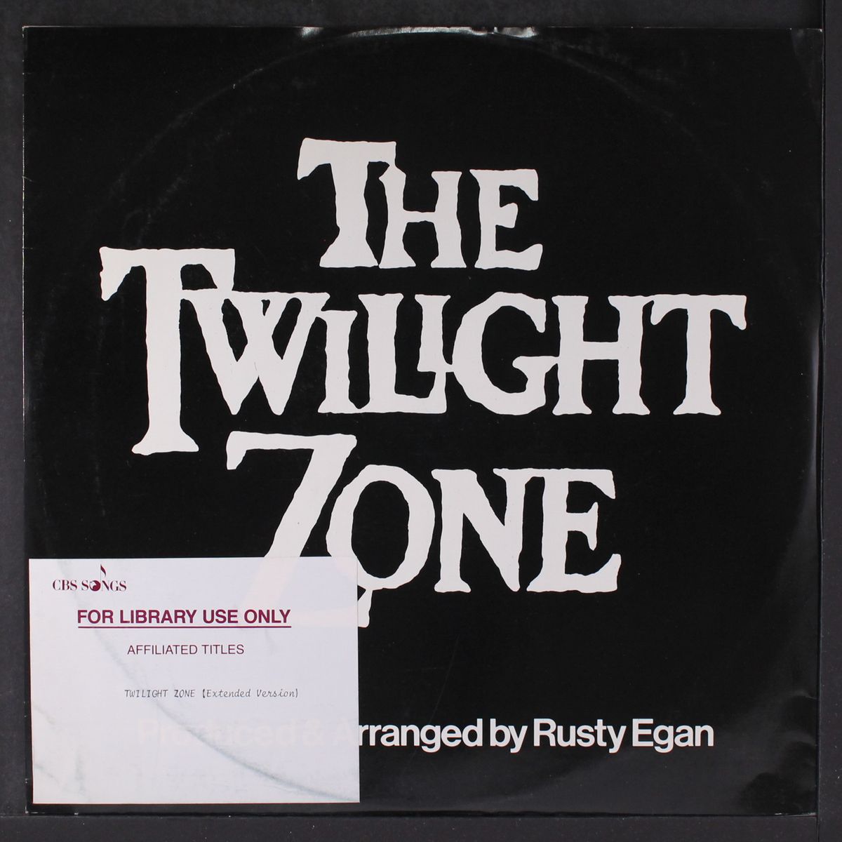 the twilight zone / the other side by RUSTY EGAN