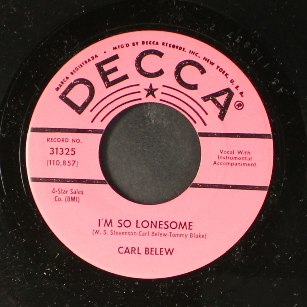 i'm so lonesome / do i have to by CARL BELEW