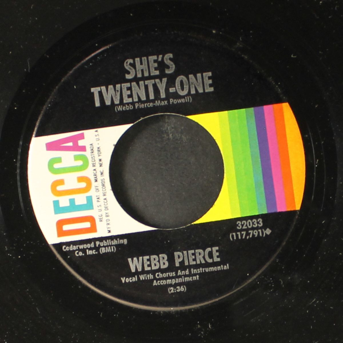 where'd ya stay last night / she's twenty-one by WEBB PIERCE
