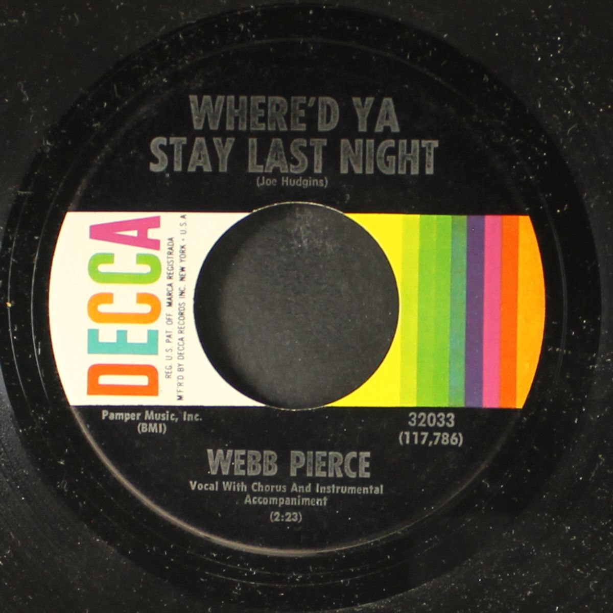 where'd ya stay last night / she's twenty-one by WEBB PIERCE