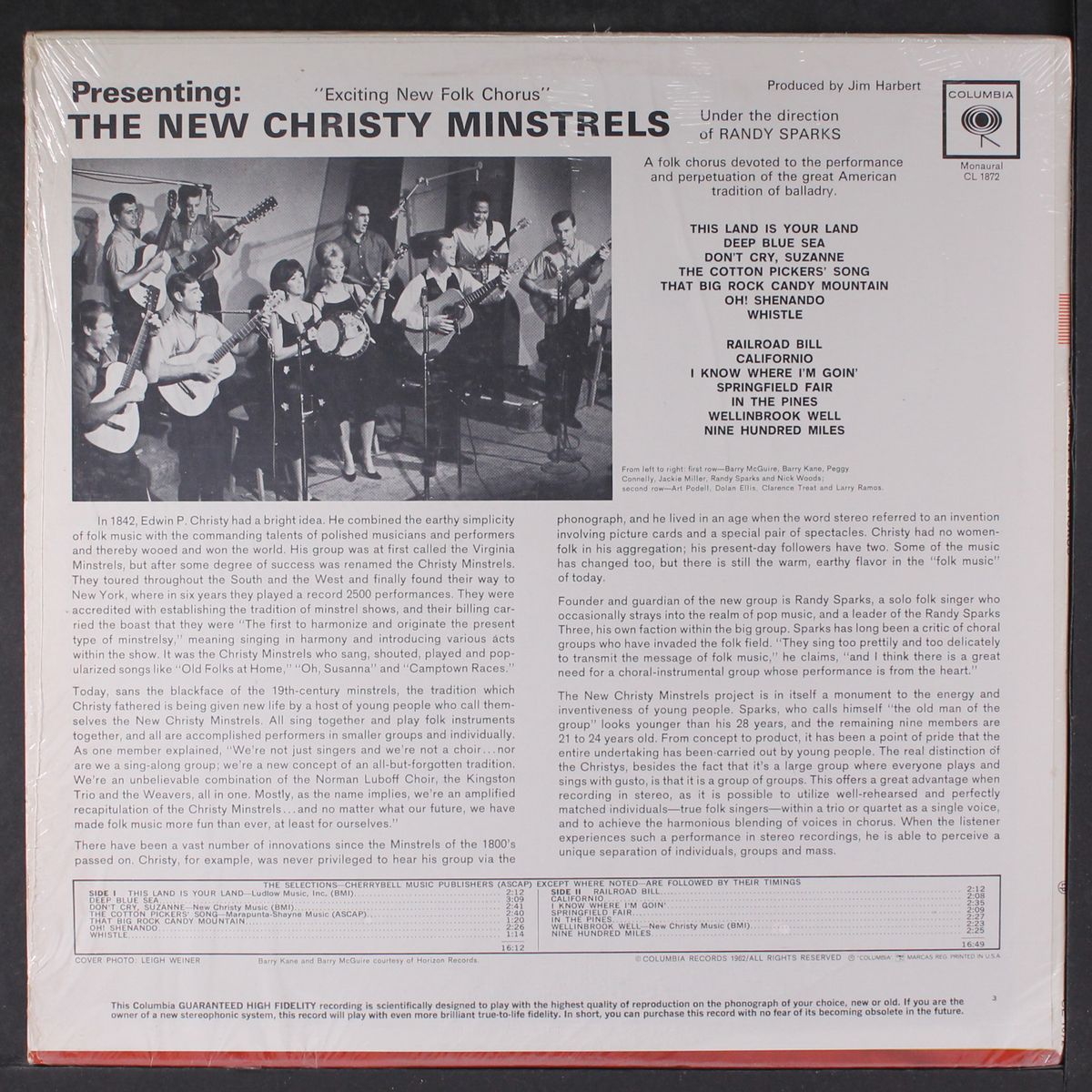 exciting new folk chorus by NEW CHRISTY MINSTRELS