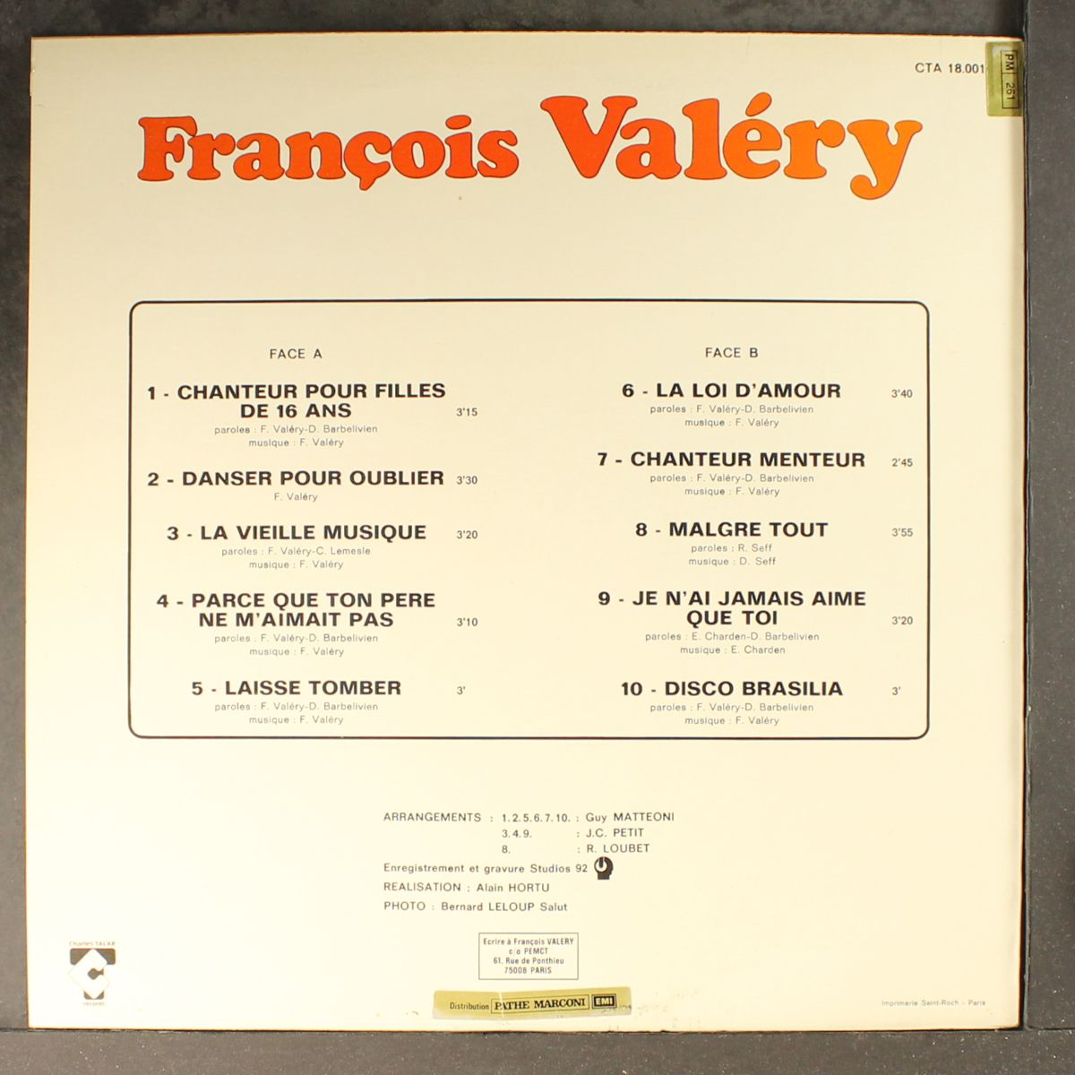 chanteur pour filles de 16 ans by FRANCOIS VALERY