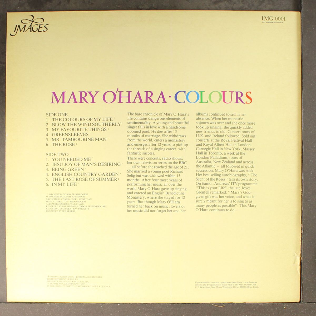 colours by MARY O'HARA