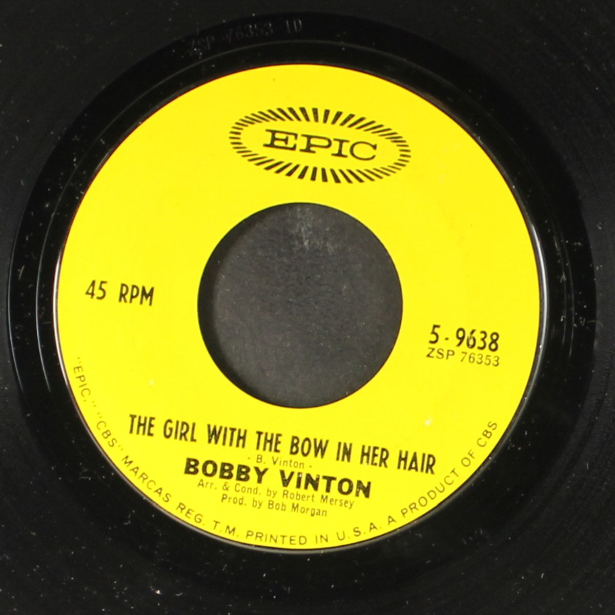 there! i've said it again / the girl with the bow in her hair by BOBBY VINTON