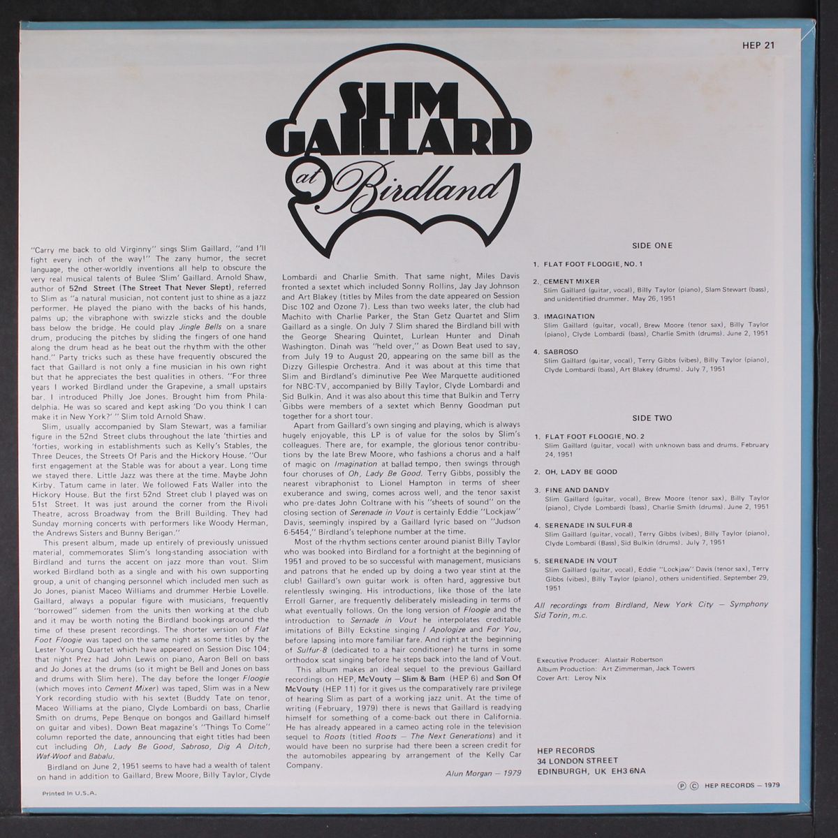 at birdland by SLIM GAILLARD