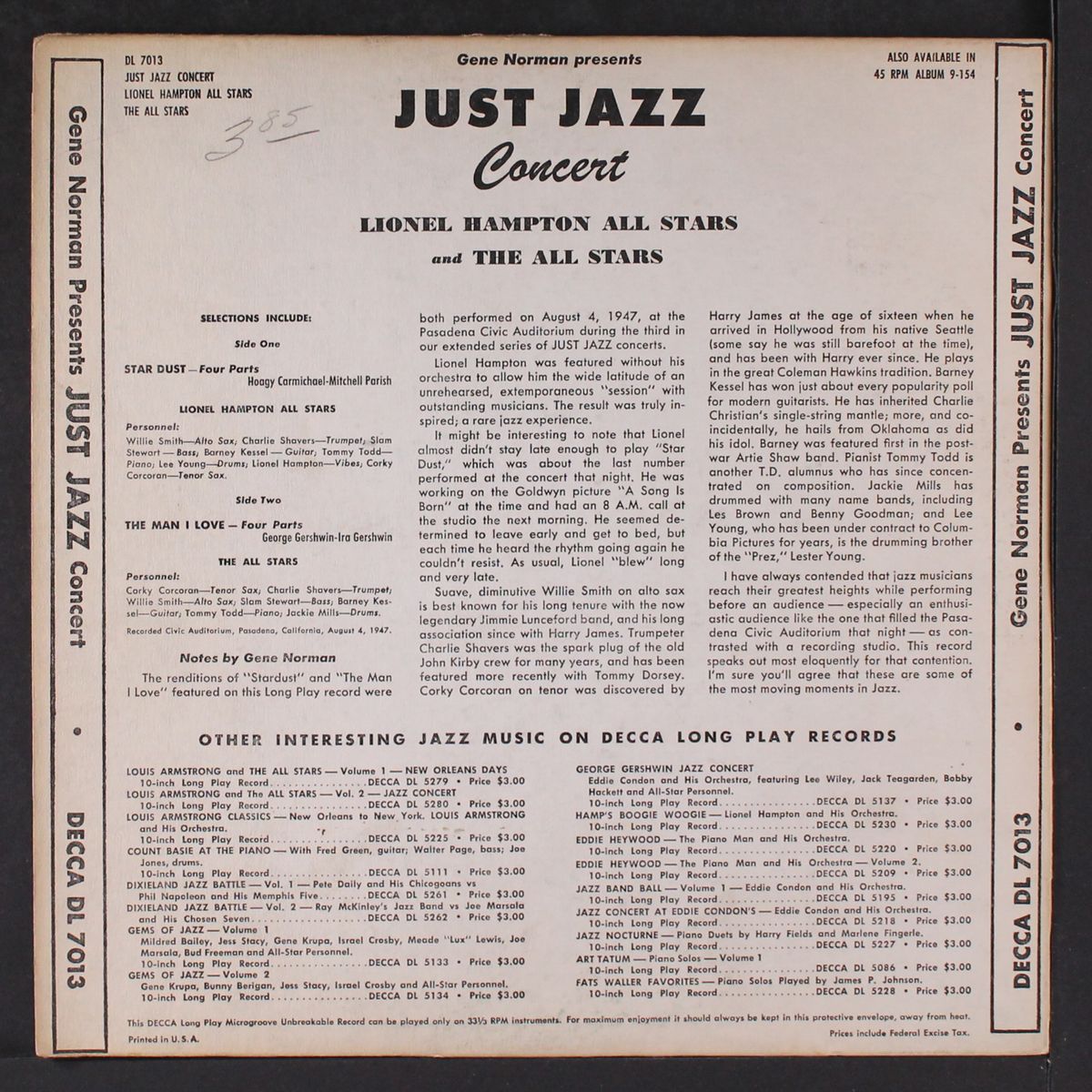 just jazz by LIONEL HAMPTON