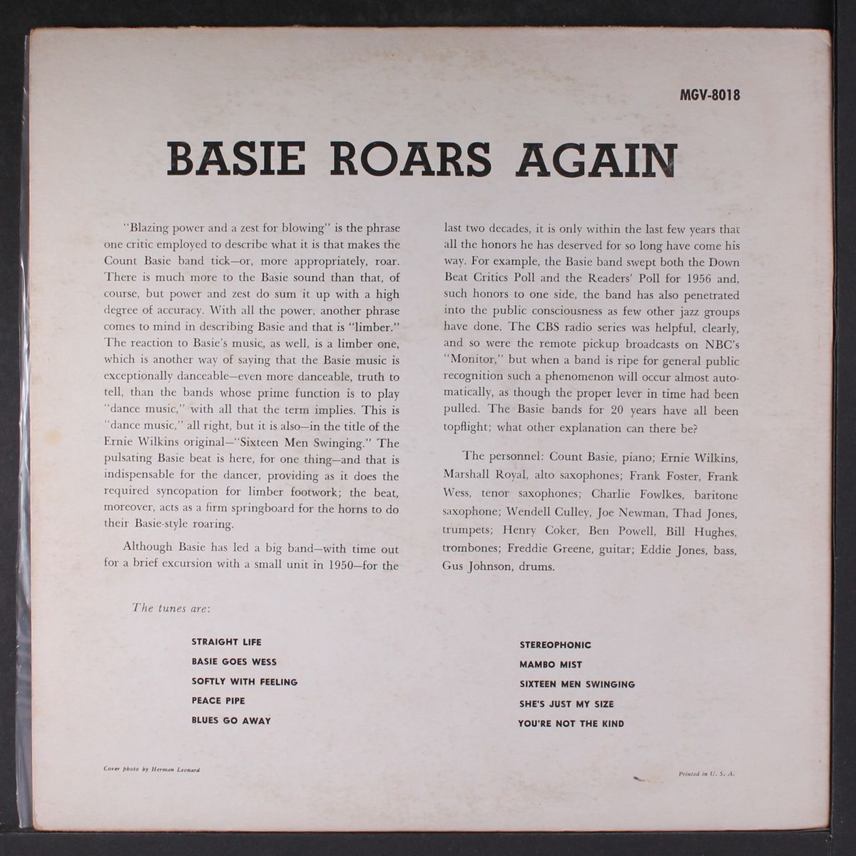 basie roars again by COUNT BASIE