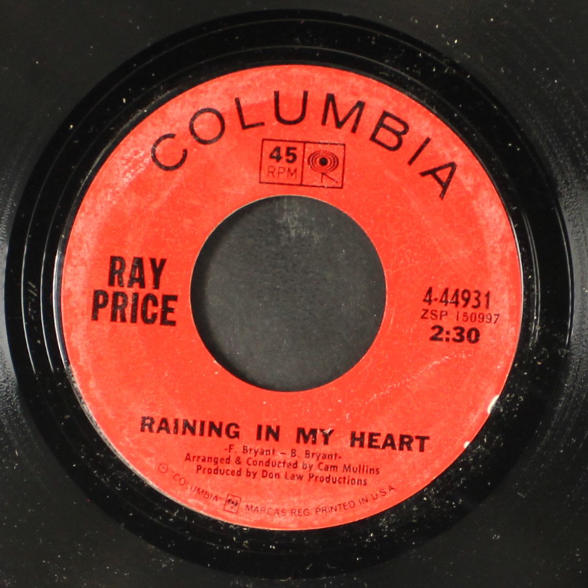 raining in my heart / i know love by RAY PRICE