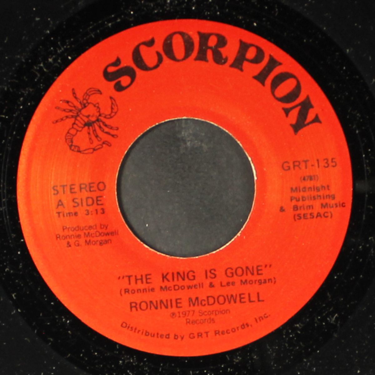 the king is gone / walking through georgia in the rain by RONNIE MCDOWELL