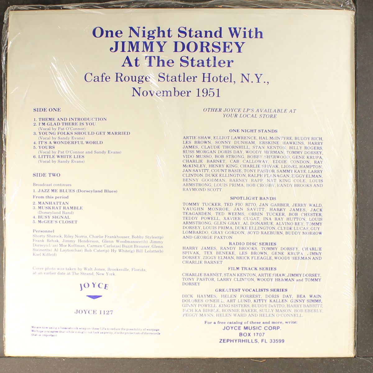 one night stand with jimmy dorsey at the statler by JIMMY DORSEY