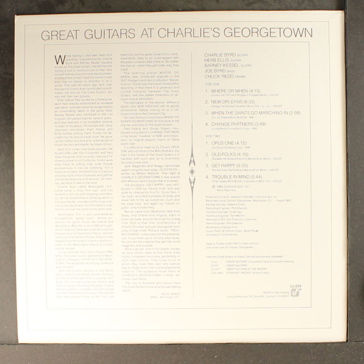 great guitars at charlie's georgetown by CHARLIE BYRD & KESSEL/ELLIS