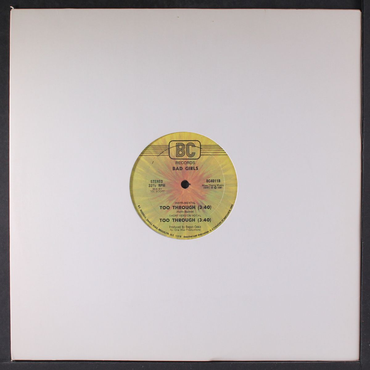 too through / instrumental by BAD GIRLS