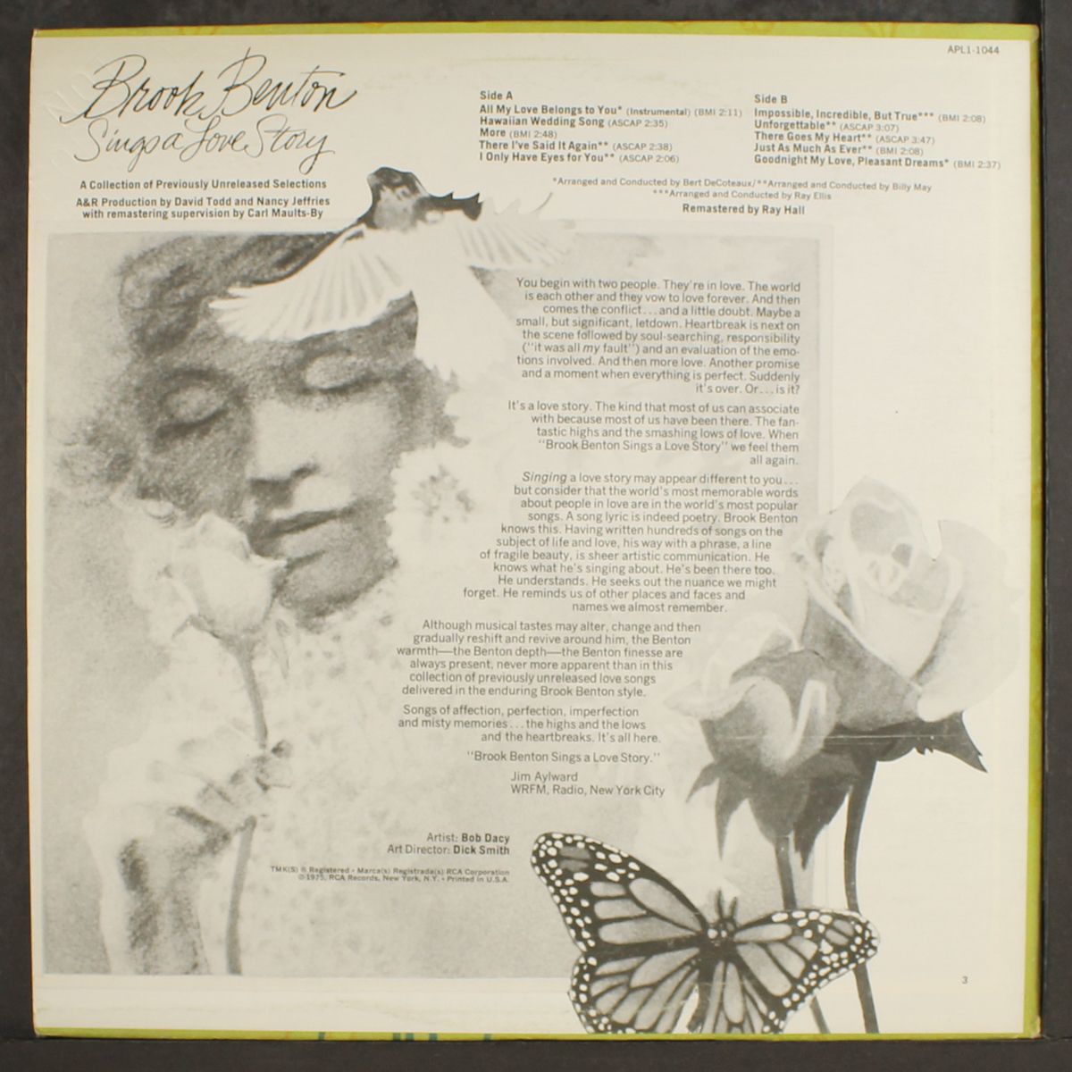 sings a love story by BROOK BENTON