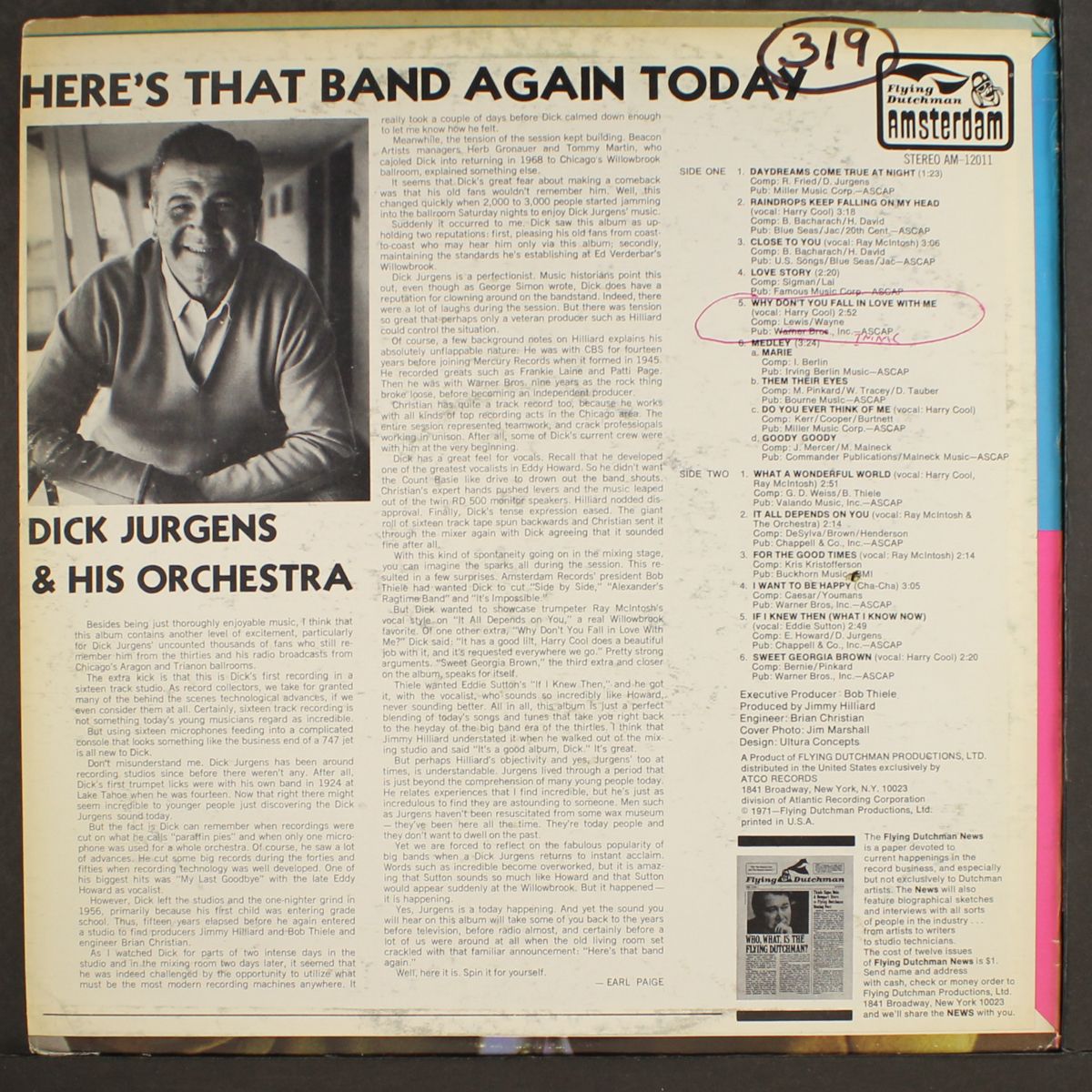 here's that band again today by DICK JURGENS