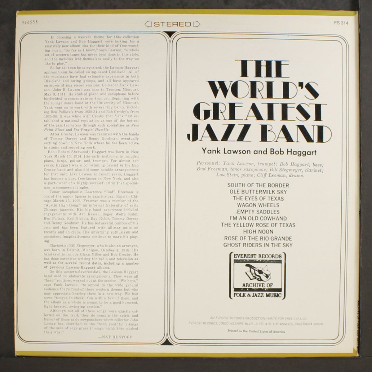 the world's greatest jazz band by YANK LAWSON & BOB HAGGART