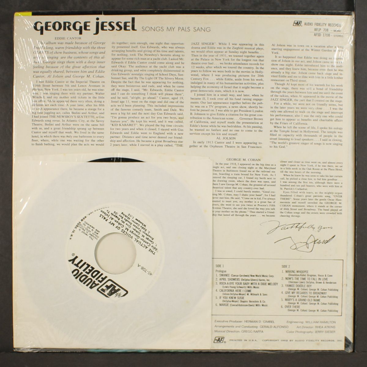 songs my pals sang by GEORGE JESSEL