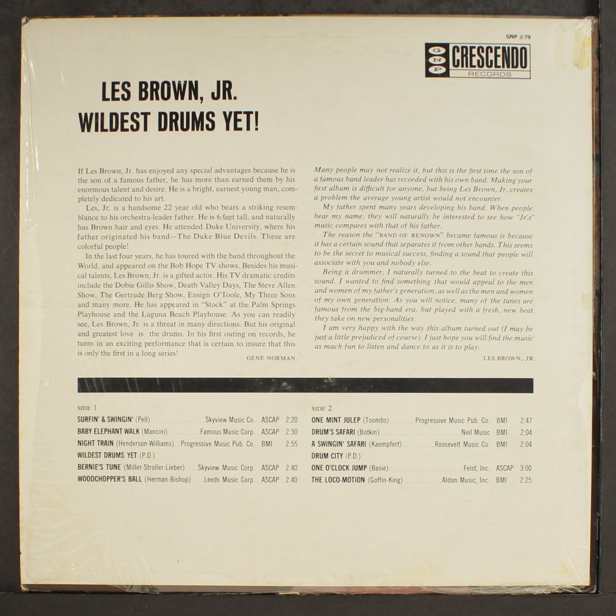 wildest drums yet! by LES BROWN, JR