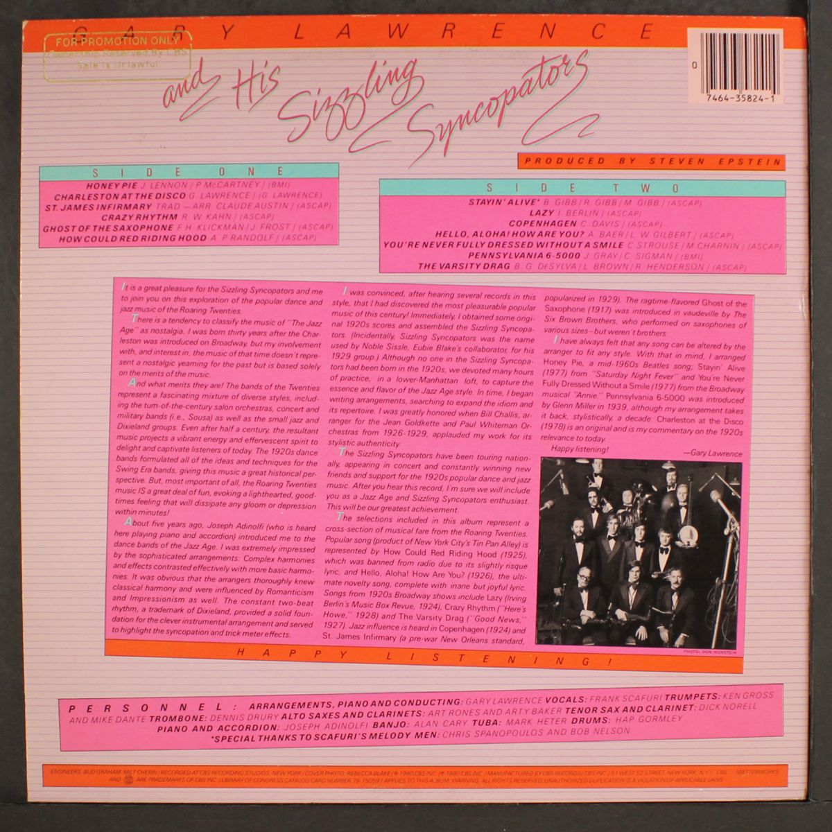 & his sizzling syncopators by GARY LAWRENCE