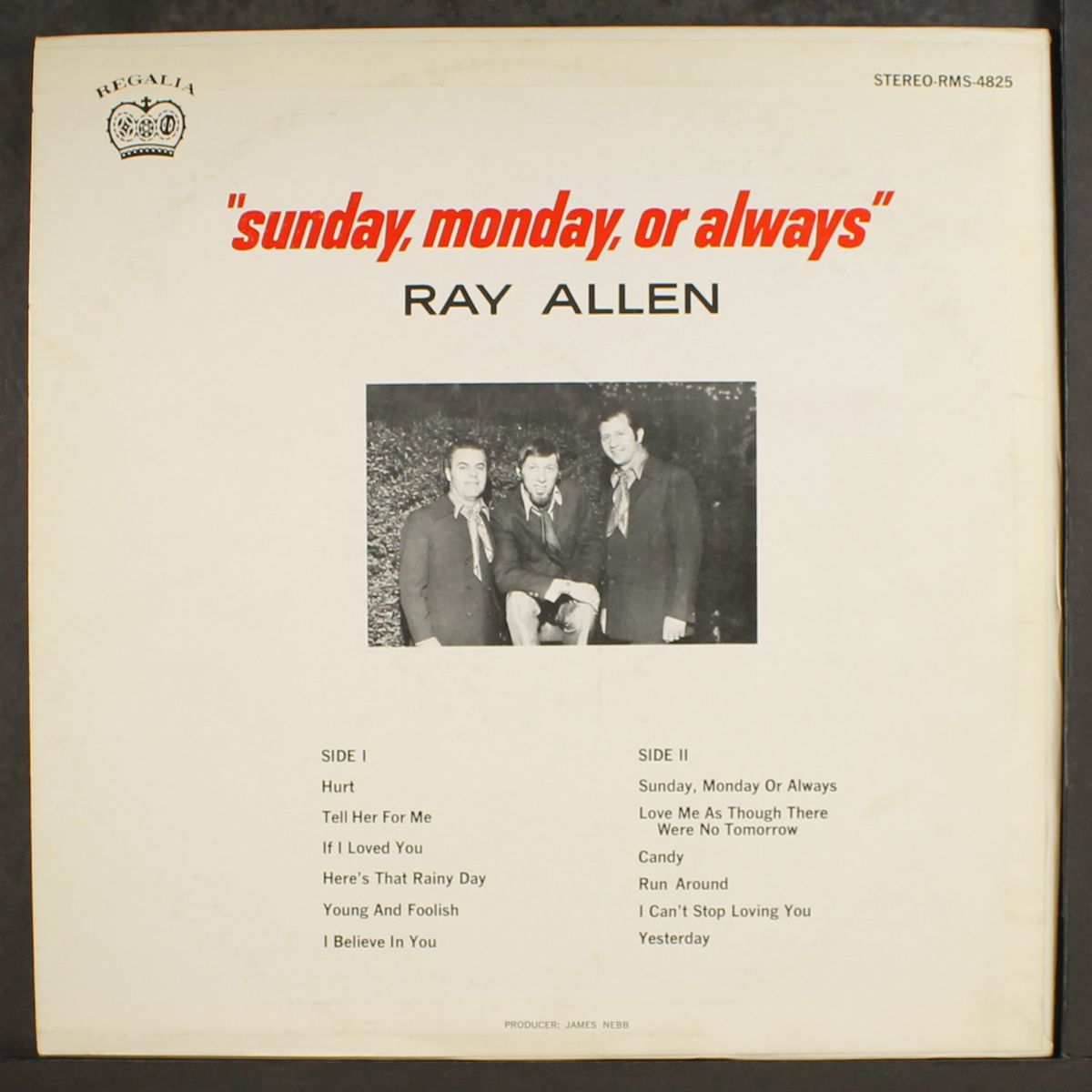 sunday, monday, or always by RAY ALLEN