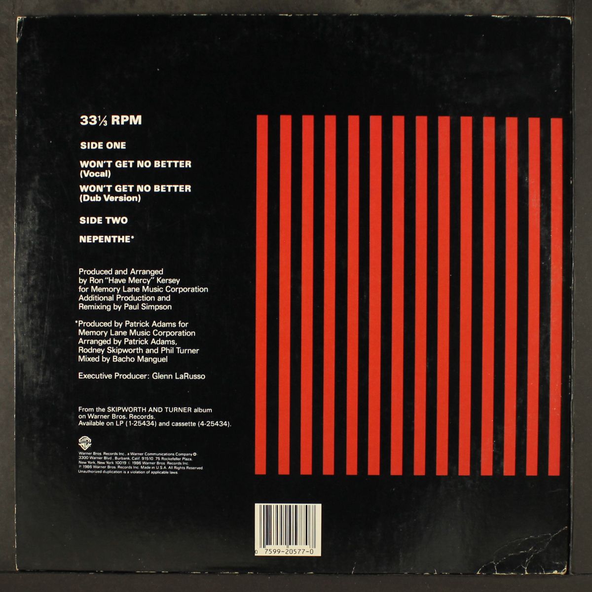 won't get no better (2 mixes) / nepenthe by SKIPWORTH & TURNER