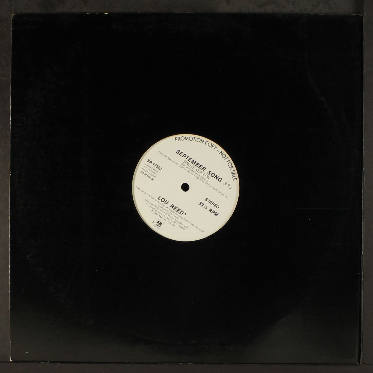 september song / single version by LOU REED