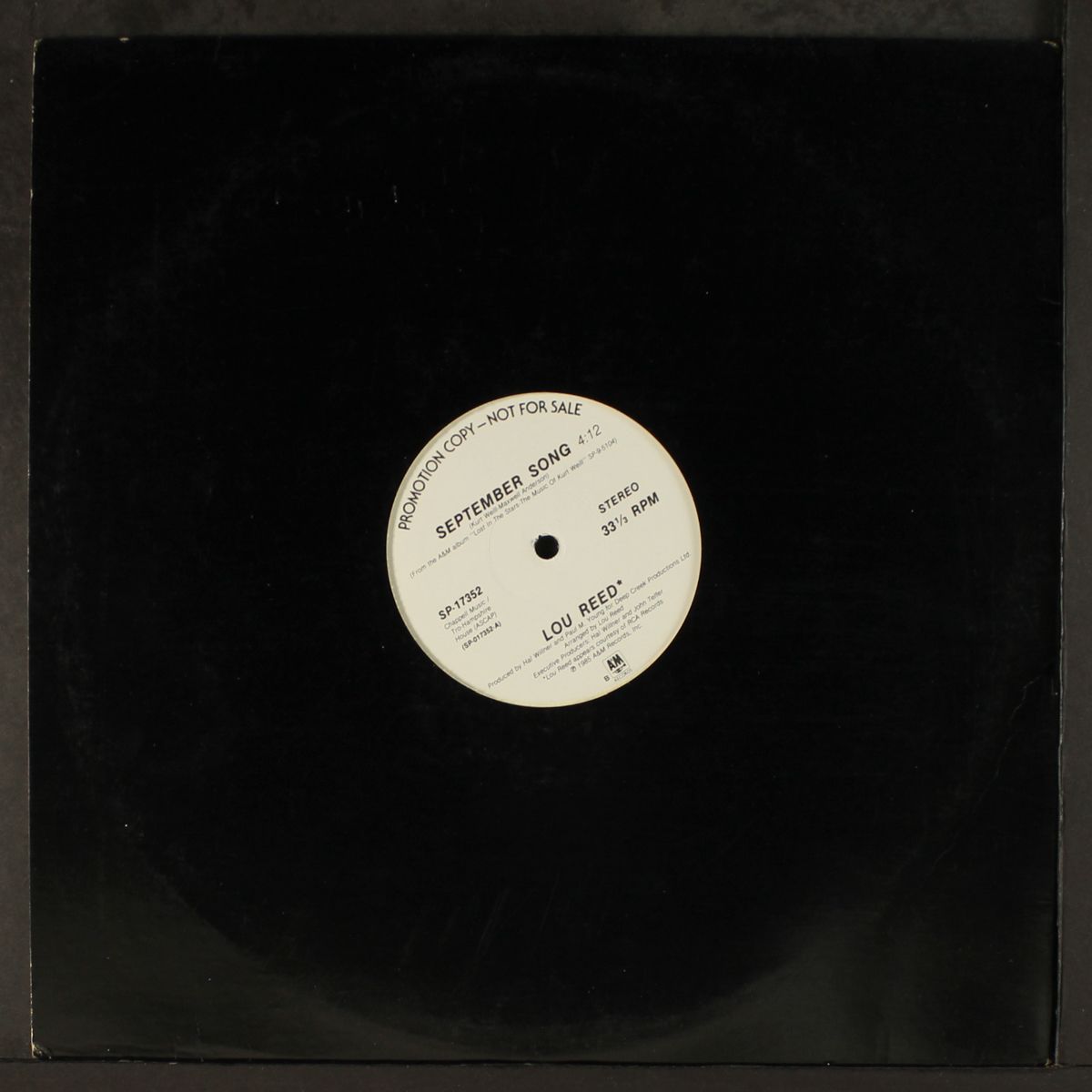 september song / single version by LOU REED