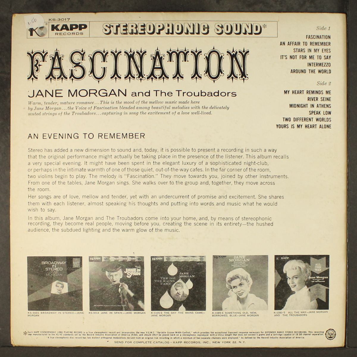 fascination by JANE MORGAN