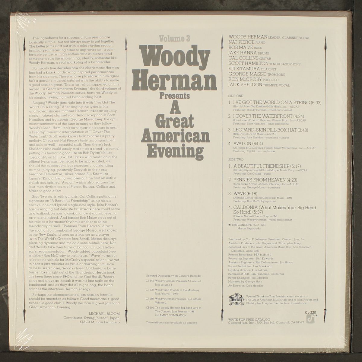 a great american evening by WOODY HERMAN