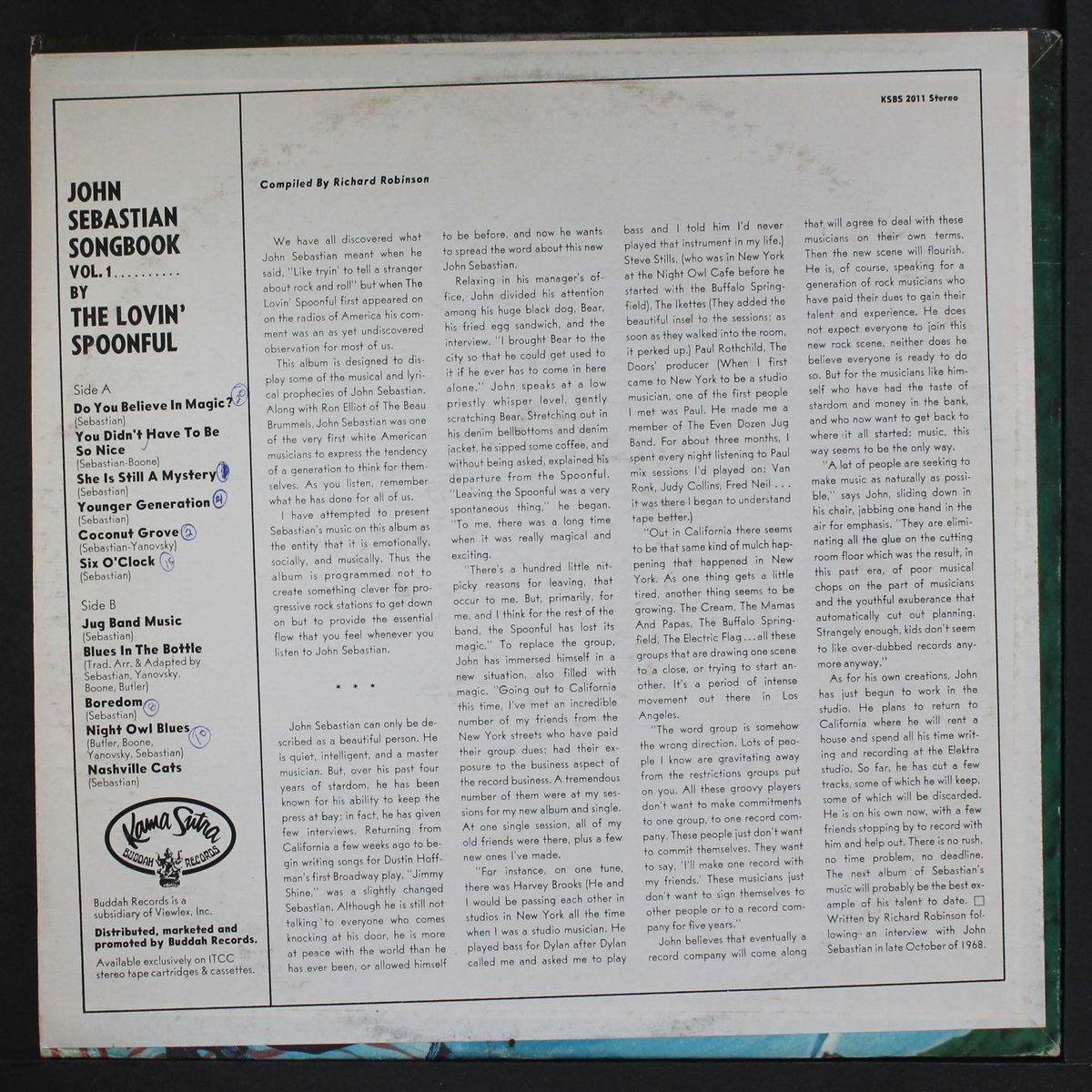 john sebastian song book, vol. 1 by LOVIN' SPOONFUL