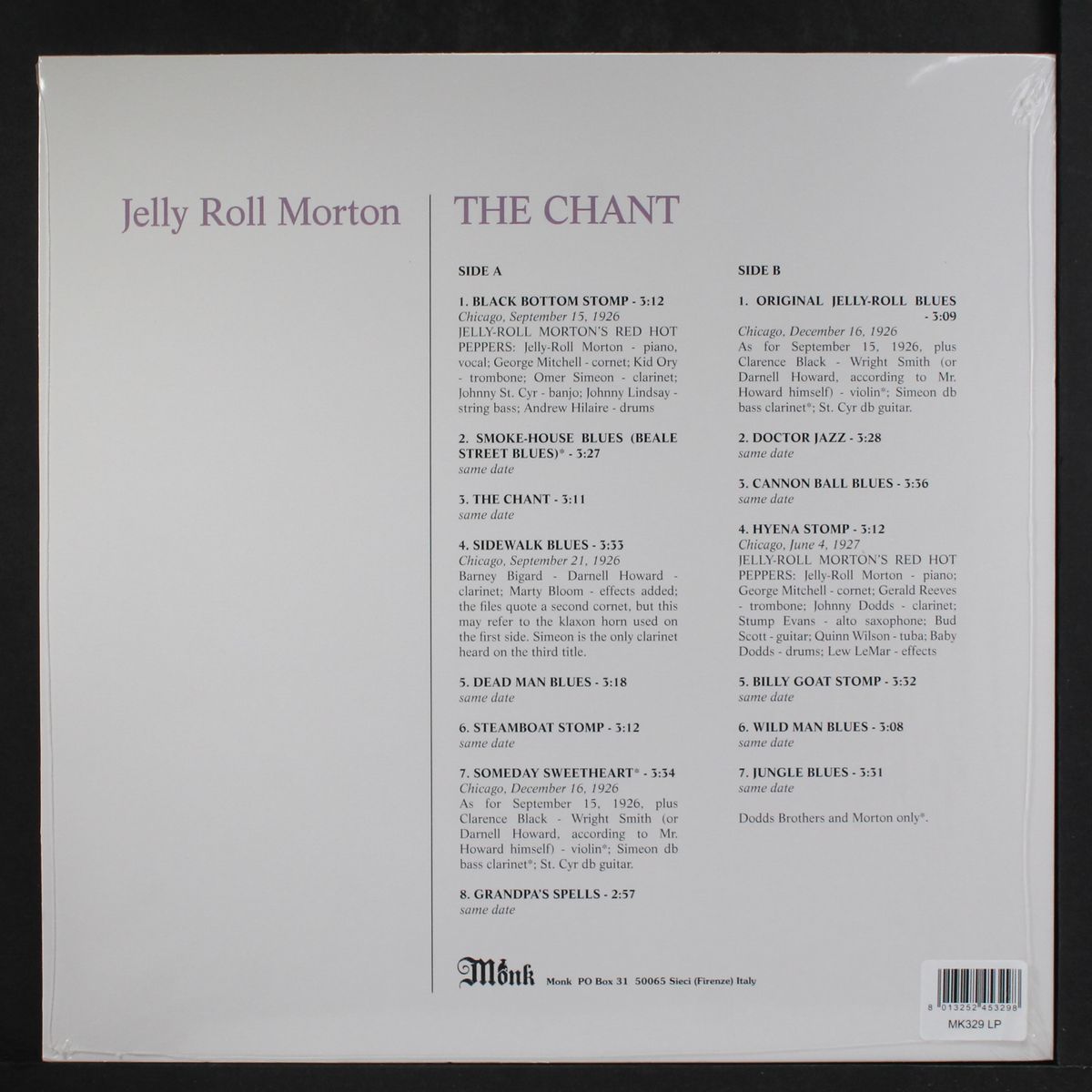 the chant by JELLY ROLL MORTON