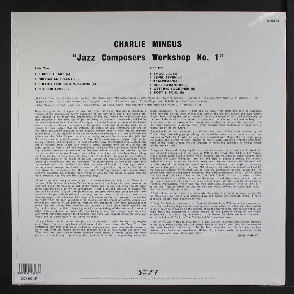 jazz composers workshop by CHARLES MINGUS