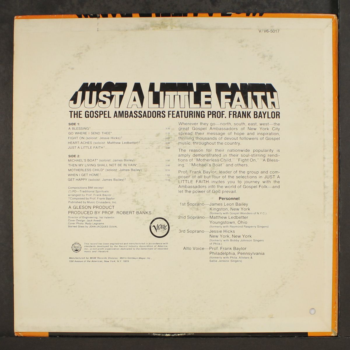 just a little faith by GOSPEL AMBASSADORS