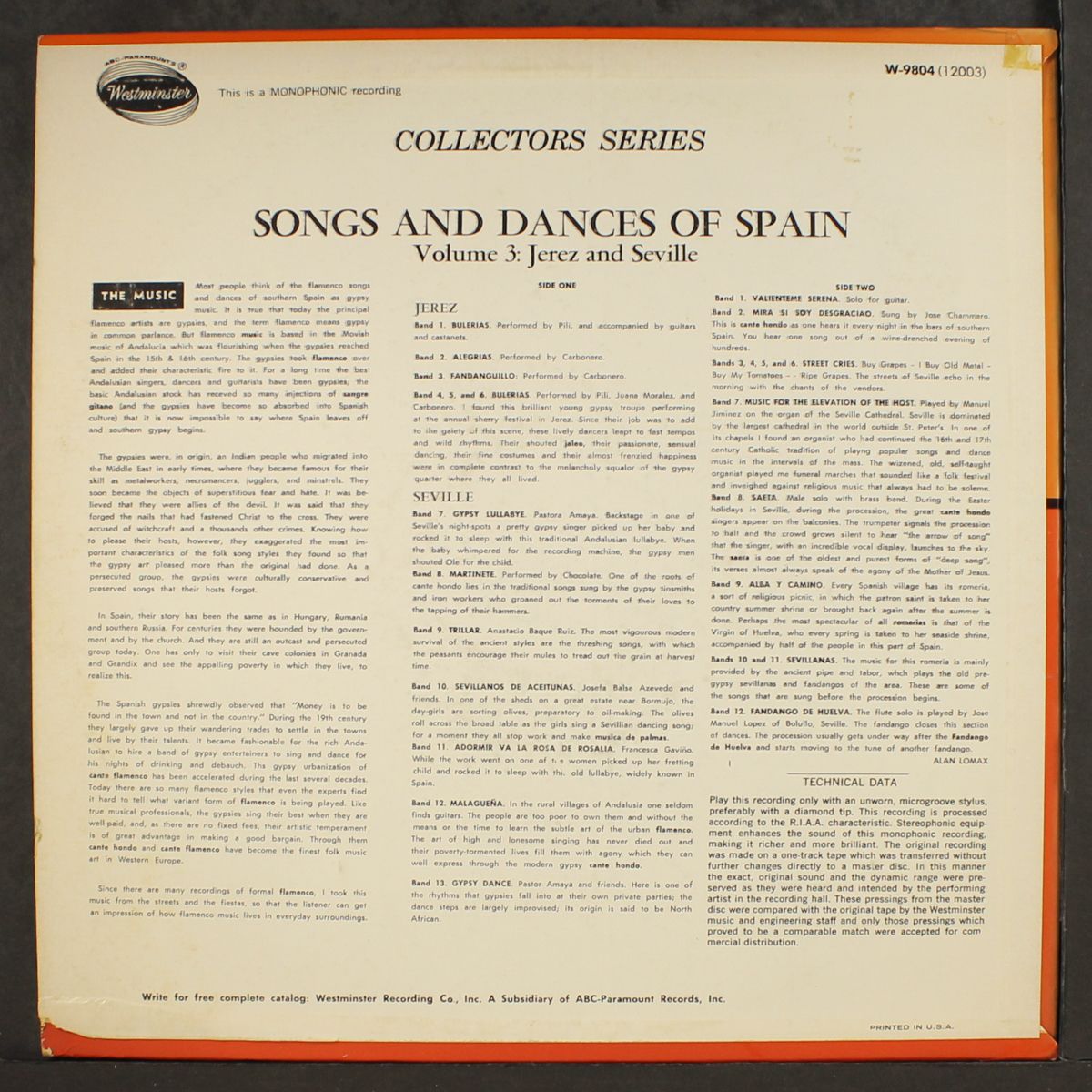 songs and dances of spain vol. 3 jerez seville by VARIOUS