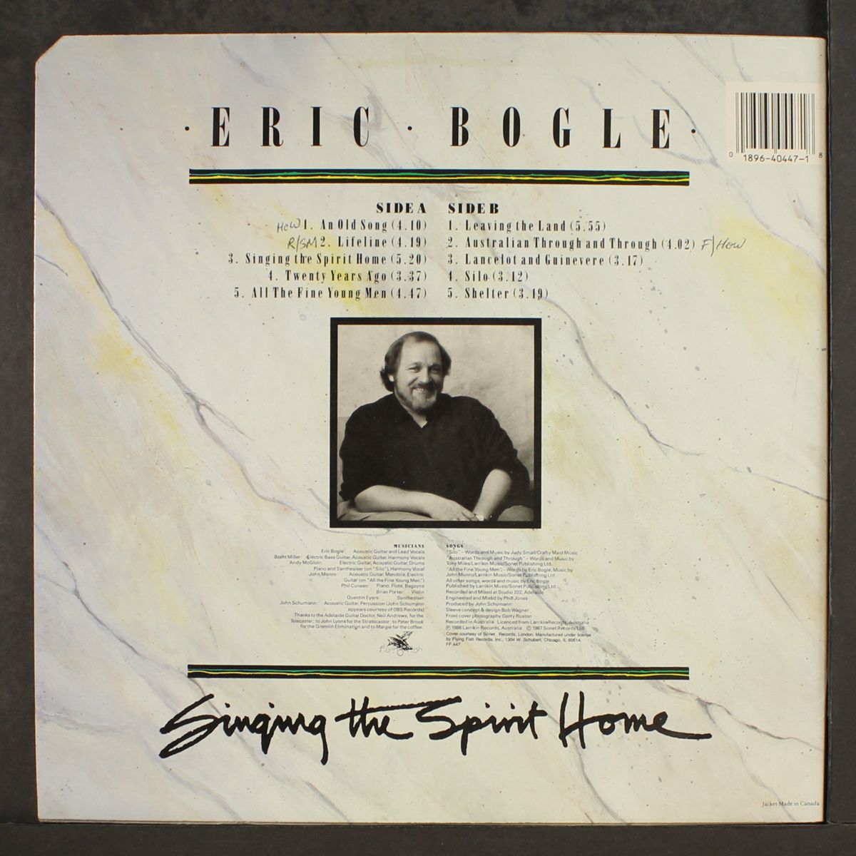 singing the spirit home by ERIC BOGLE