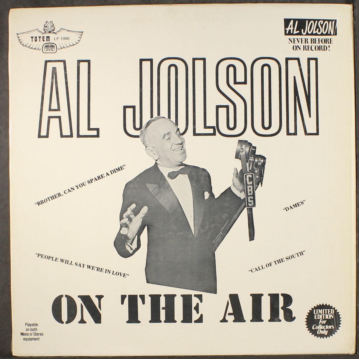 on the air by AL JOLSON