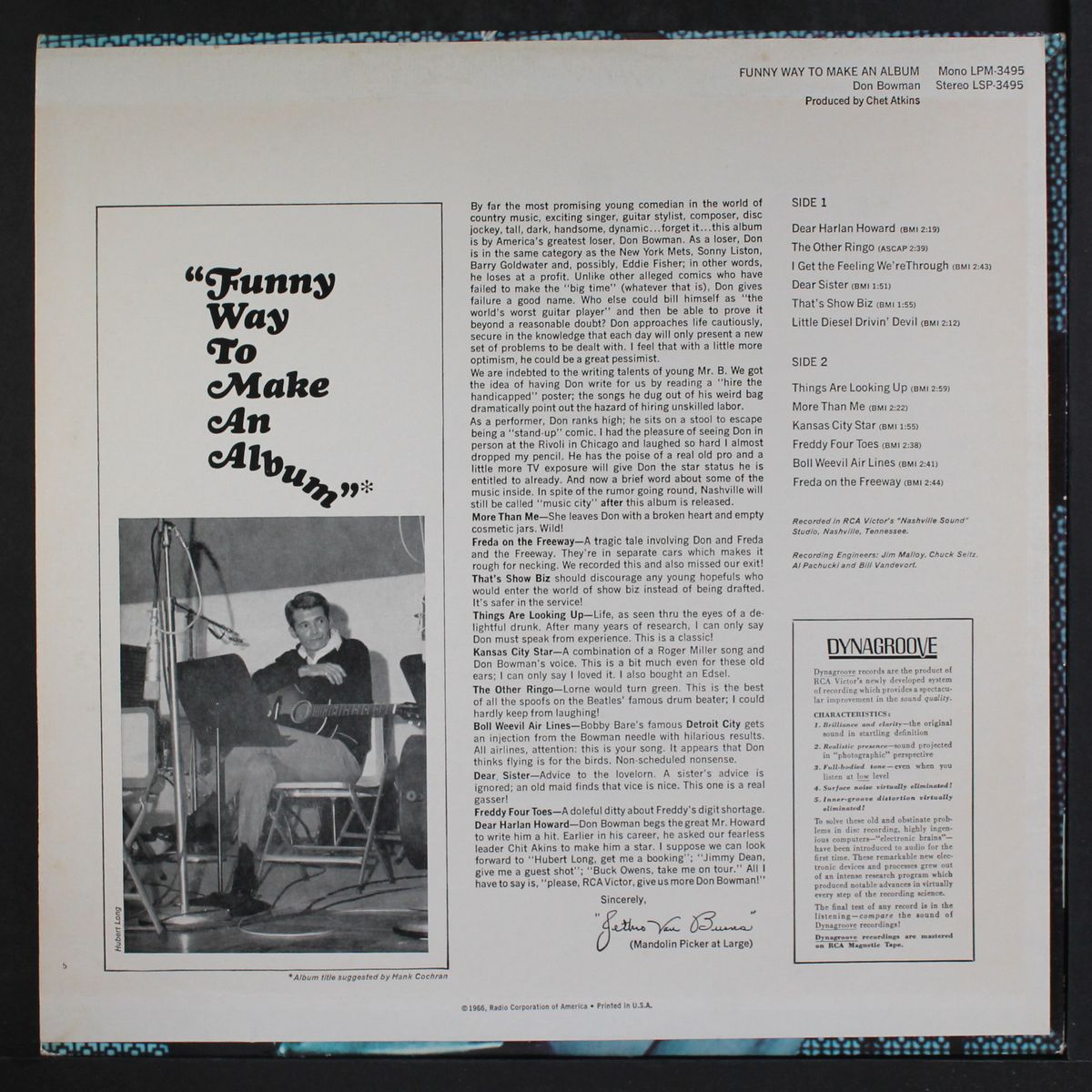 funny way to make an album by DON BOWMAN
