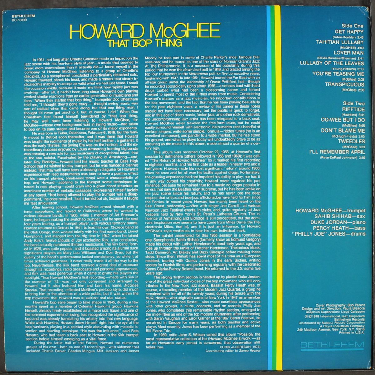 that bop thing by HOWARD MCGHEE