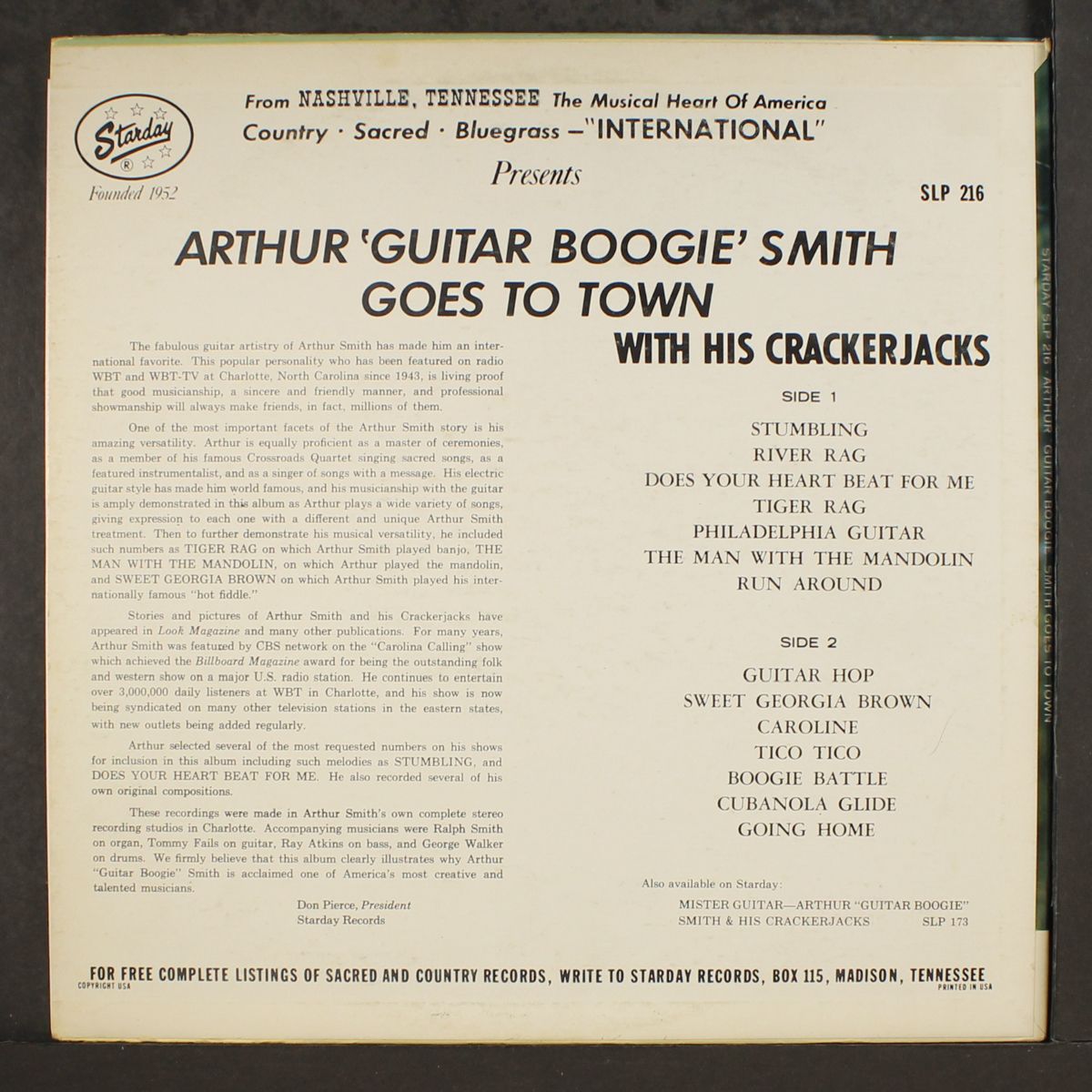 goes to town by ARTHUR SMITH