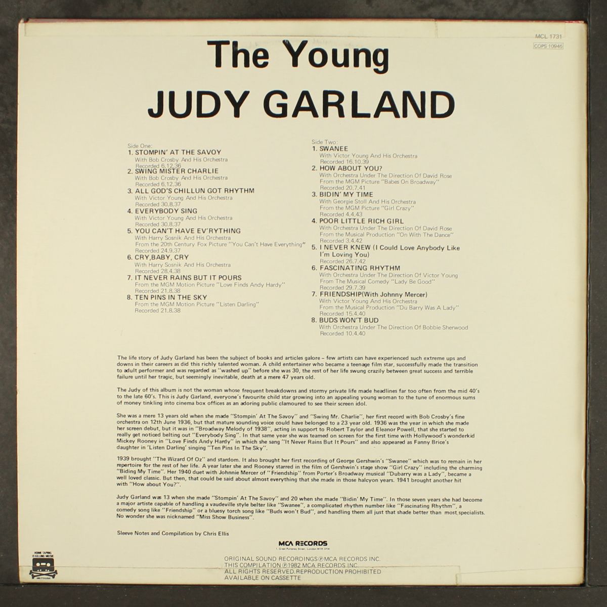the young by JUDY GARLAND