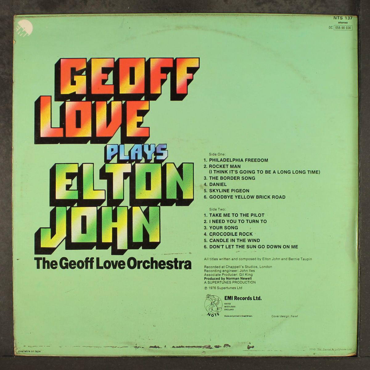plays elton john by GEOFF LOVE