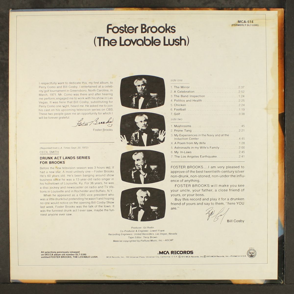 the lovable lush by FOSTER BROOKS