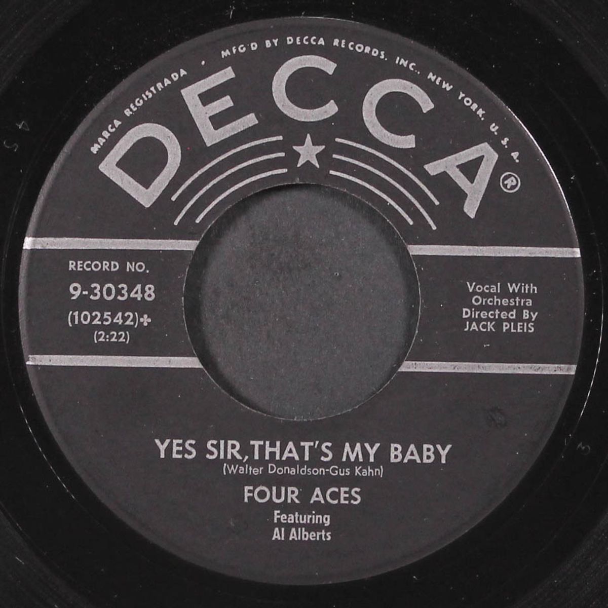 three sheets to the wind / yes sir, that's my baby by FOUR ACES