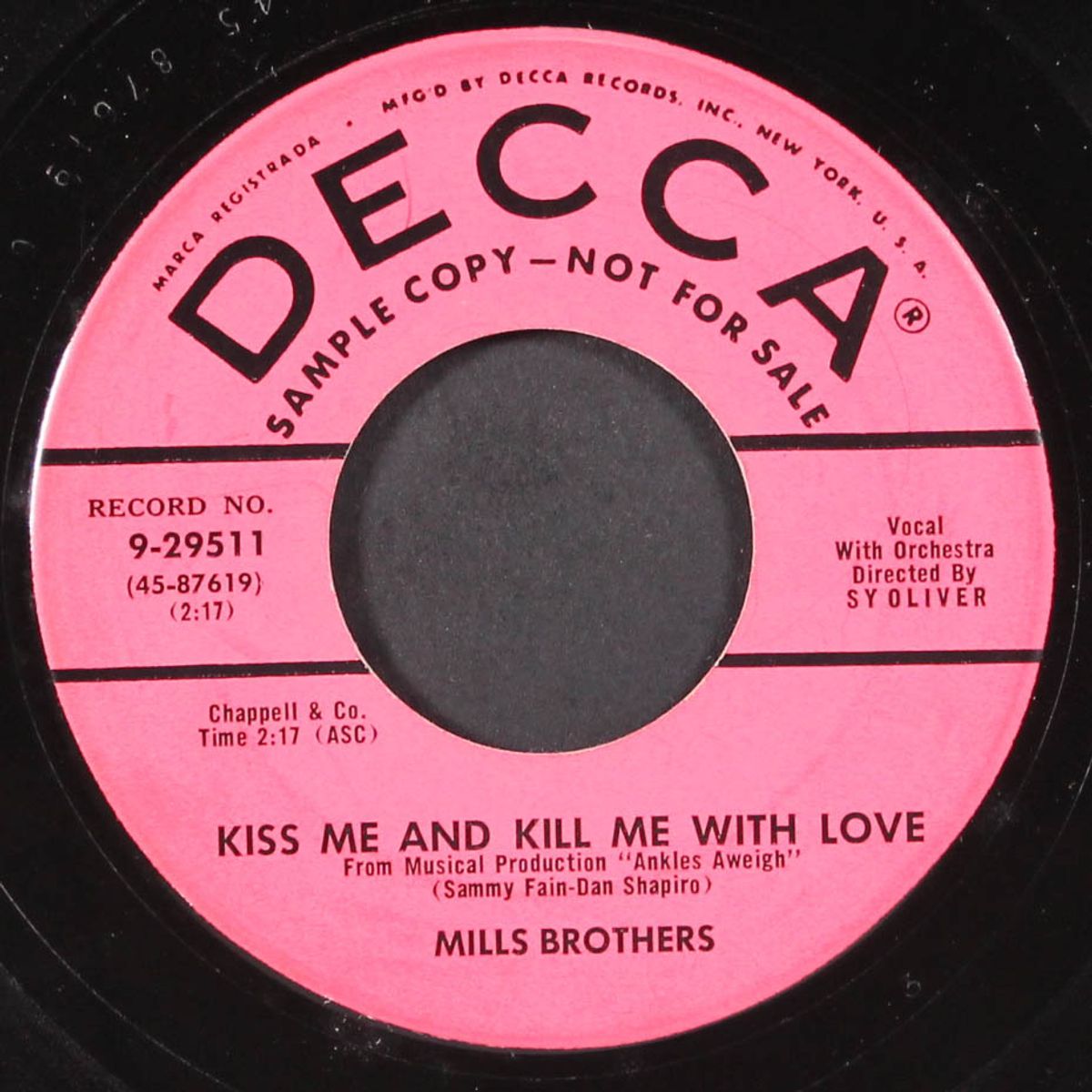 kiss me and kill me with love / smack dab in the middle by MILLS BROTHERS
