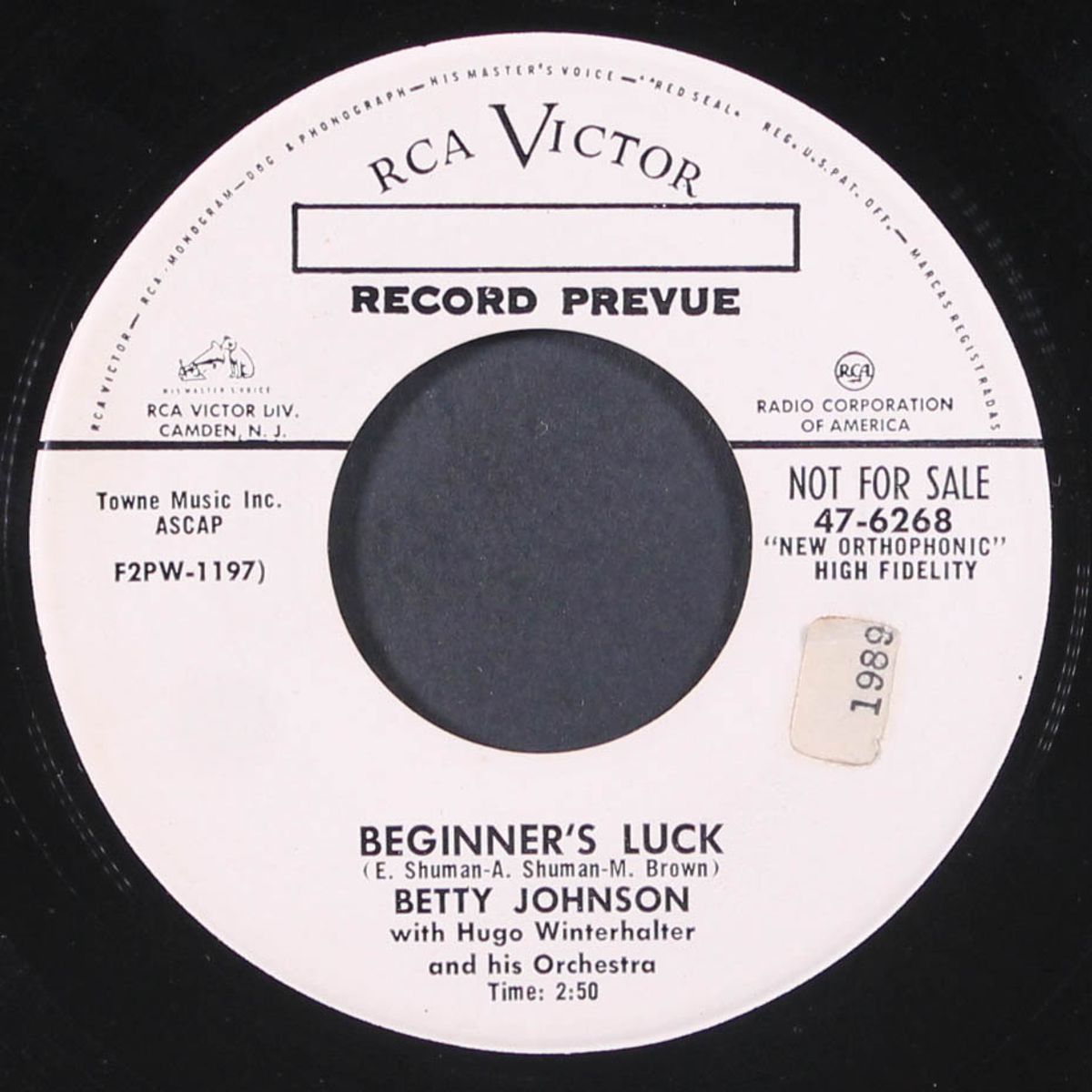 i'm a sinner / beginner's luck by BETTY JOHNSON