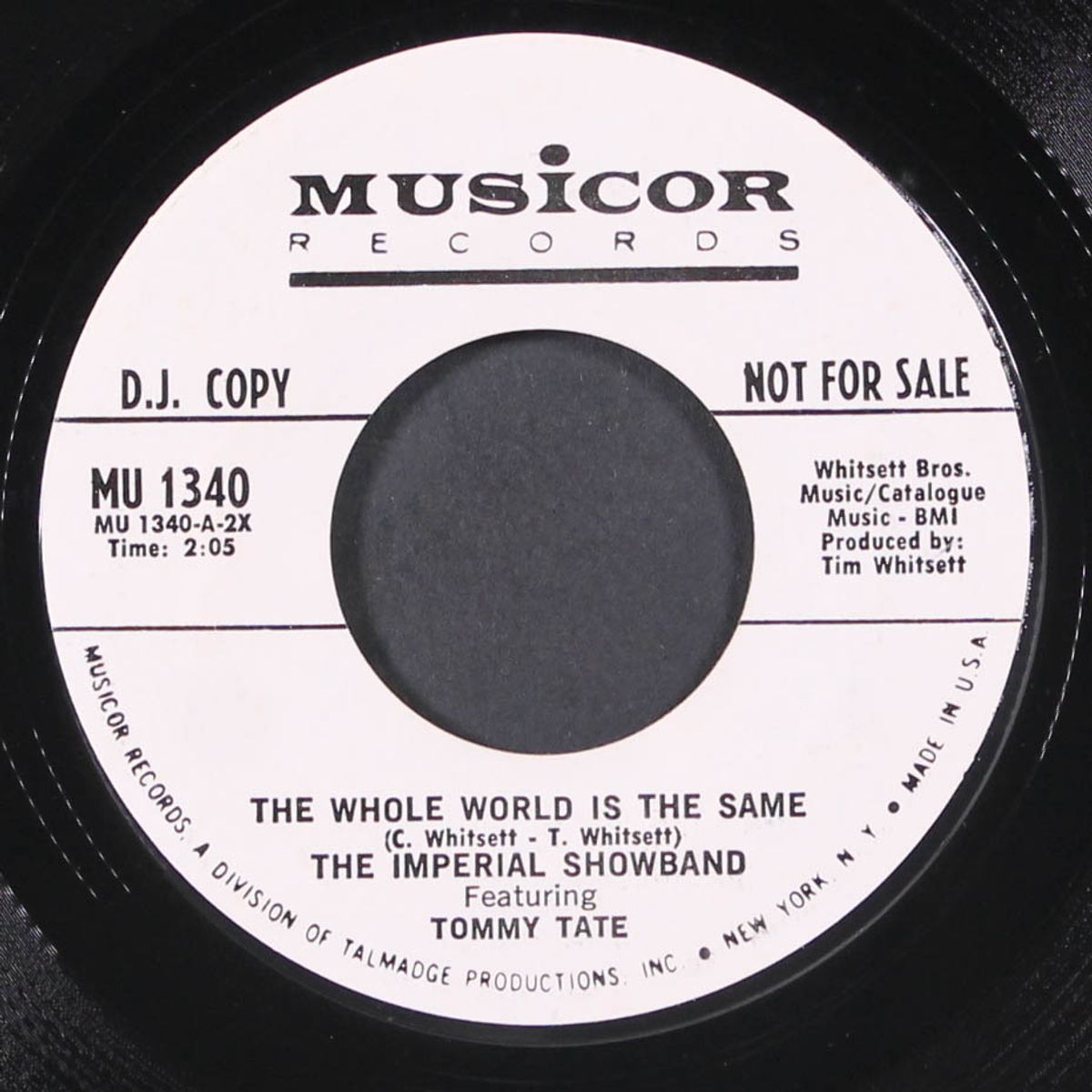 where did i go? / the whole world is the same by IMPERIAL SHOWBAND FEAT. TOMMY TATE