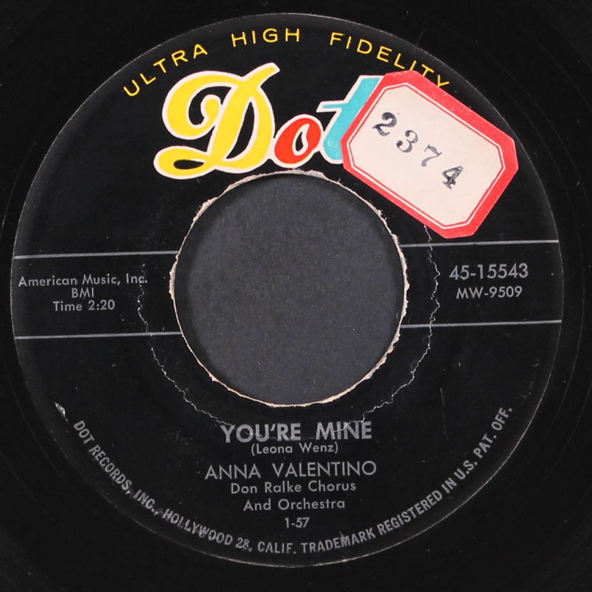 calypso joe / you're mine by ANNA VALENTINO